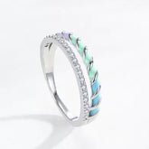 CARLOTTA STERLING SILVER DOUBLE BAND RING